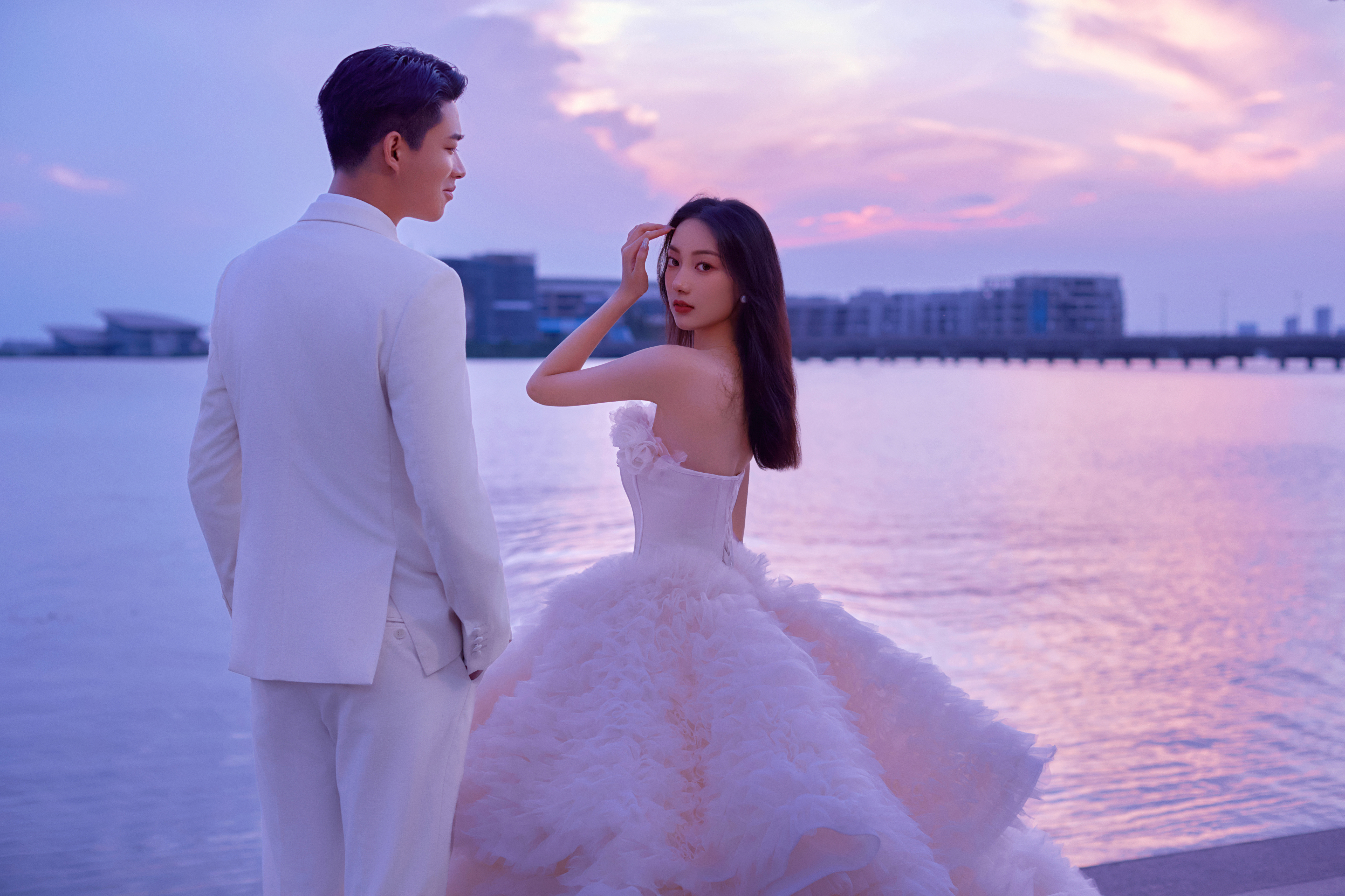 掉进电影画报的氛围感婚纱照‼每一张都好绝