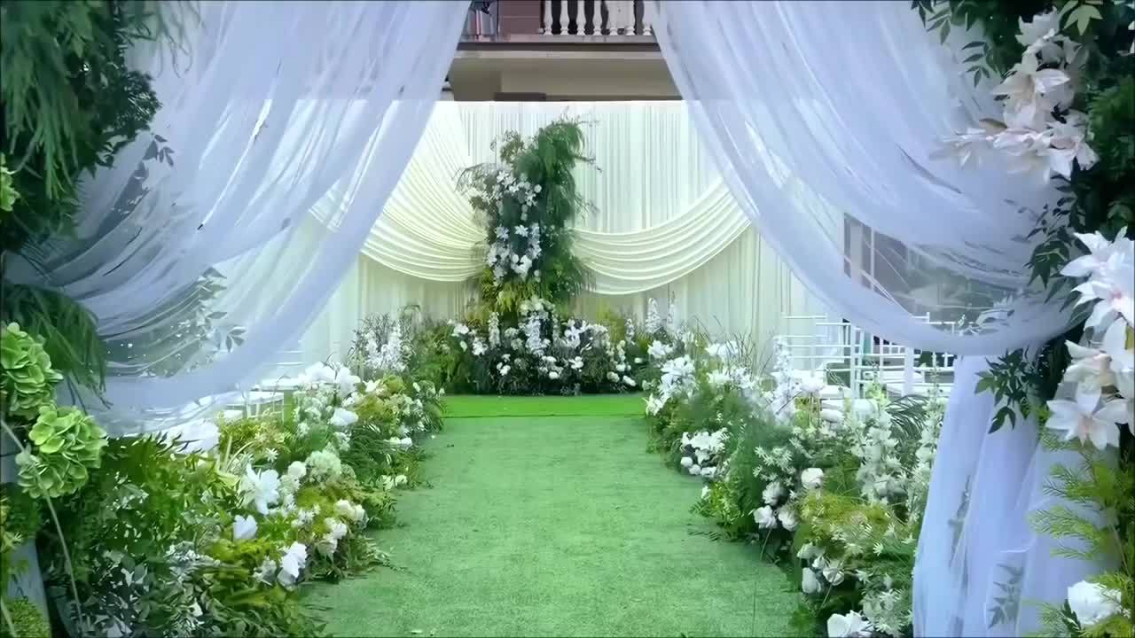 小预算老家户外韩系布幔婚礼