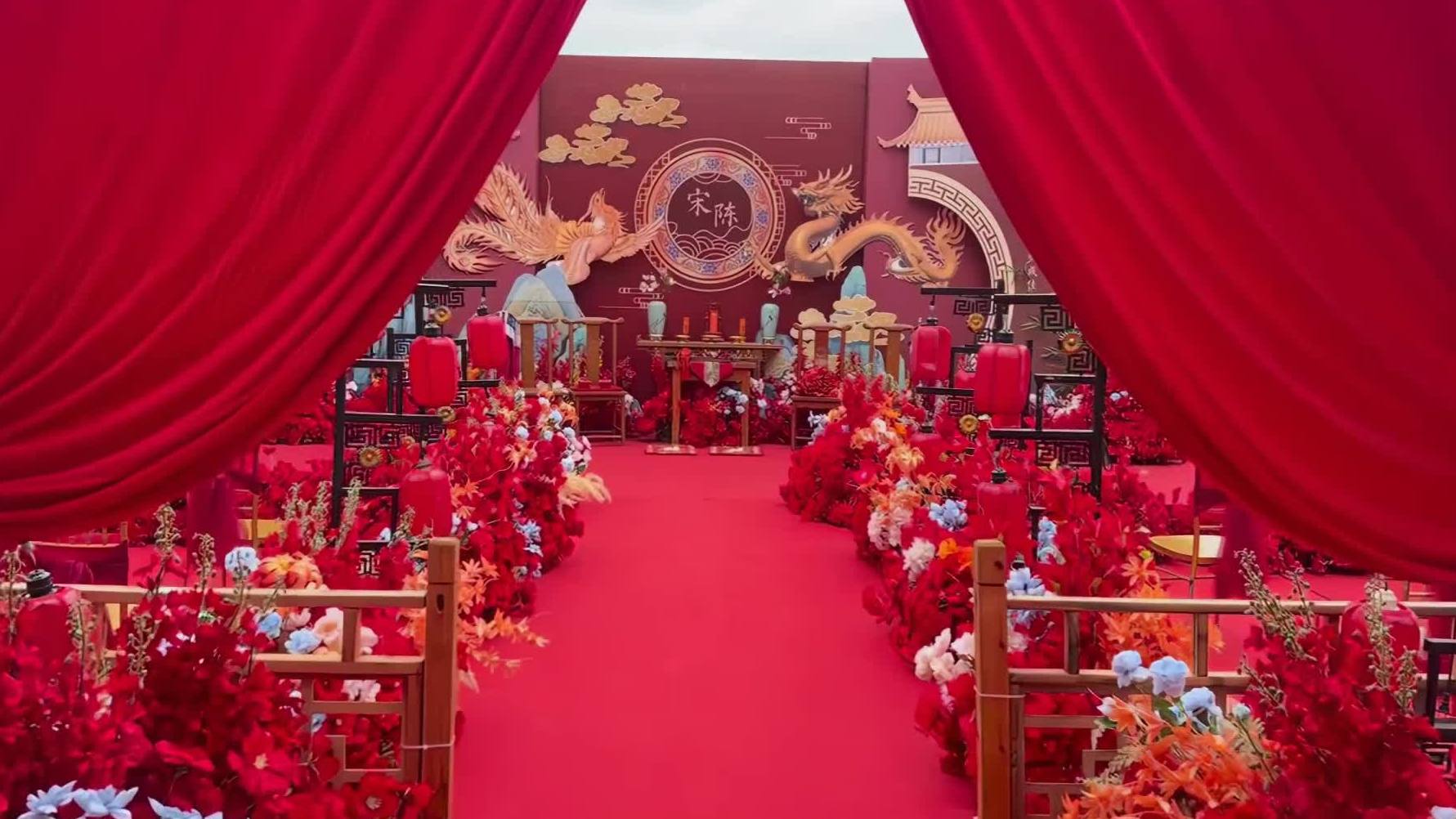 农村户外传统中式婚礼