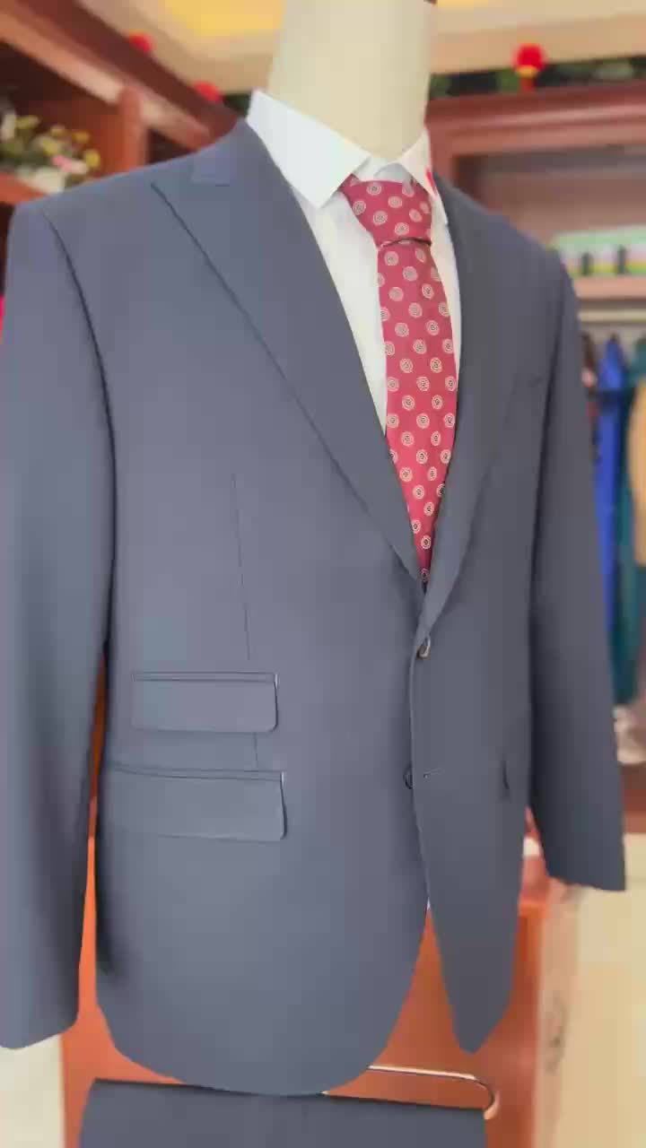 藏藍(lán)色西服-商務(wù)日常結(jié)婚