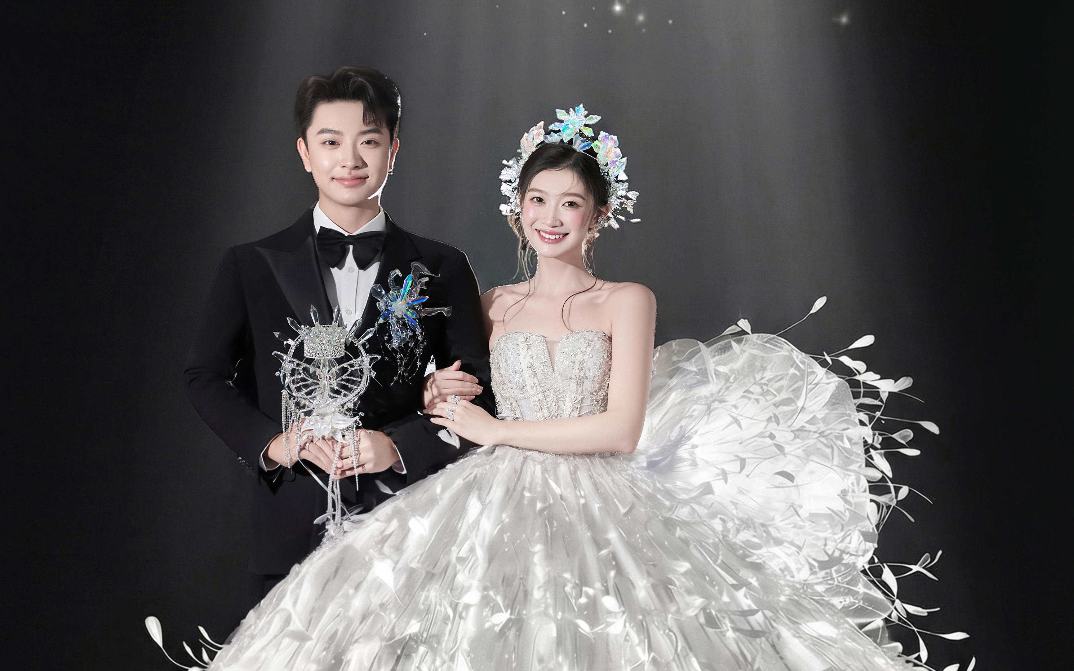 自带星光的天使婚纱照，真的很难不心动啊！