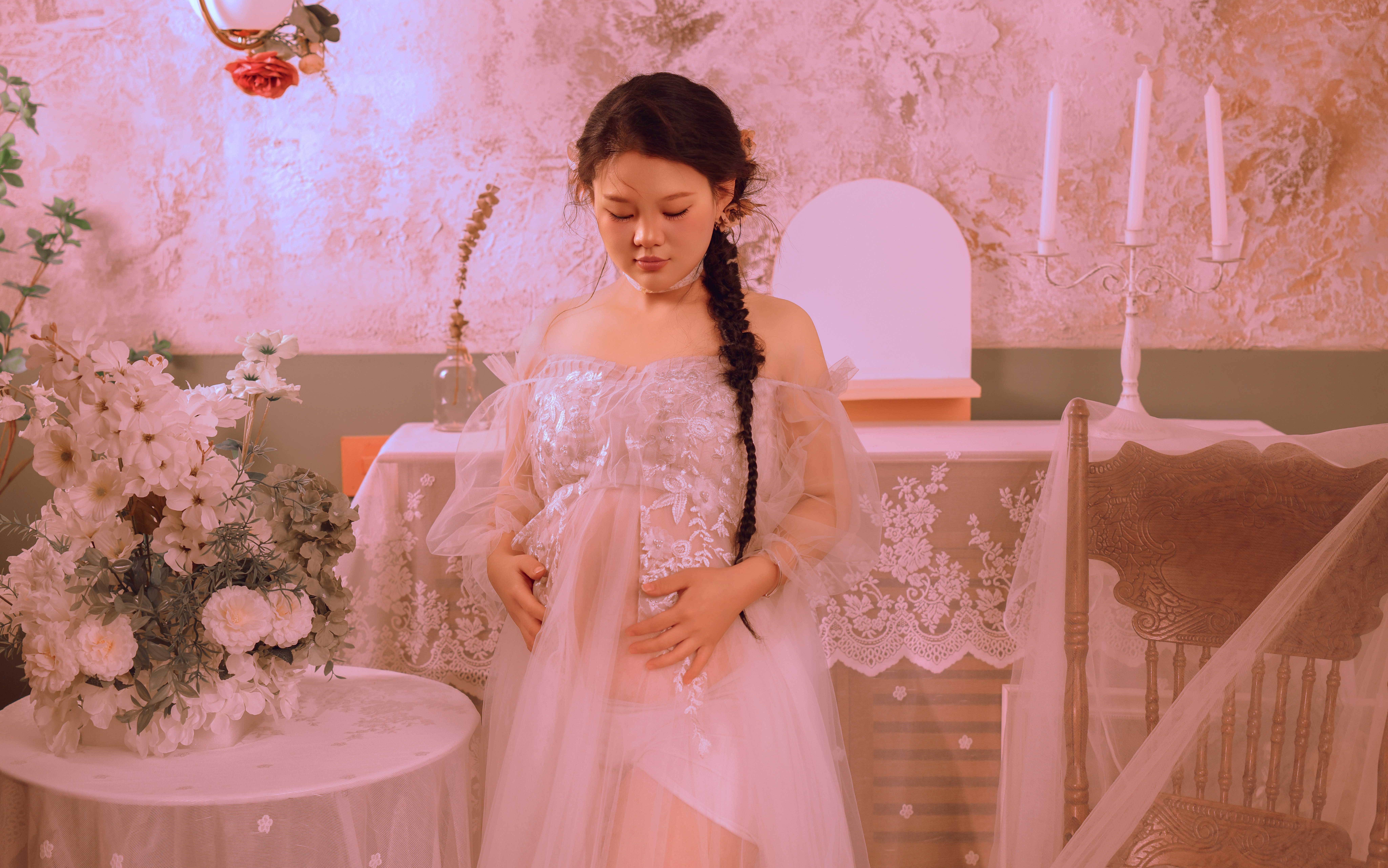 纱裙浪漫风・孕期艺术风格摄影佳作