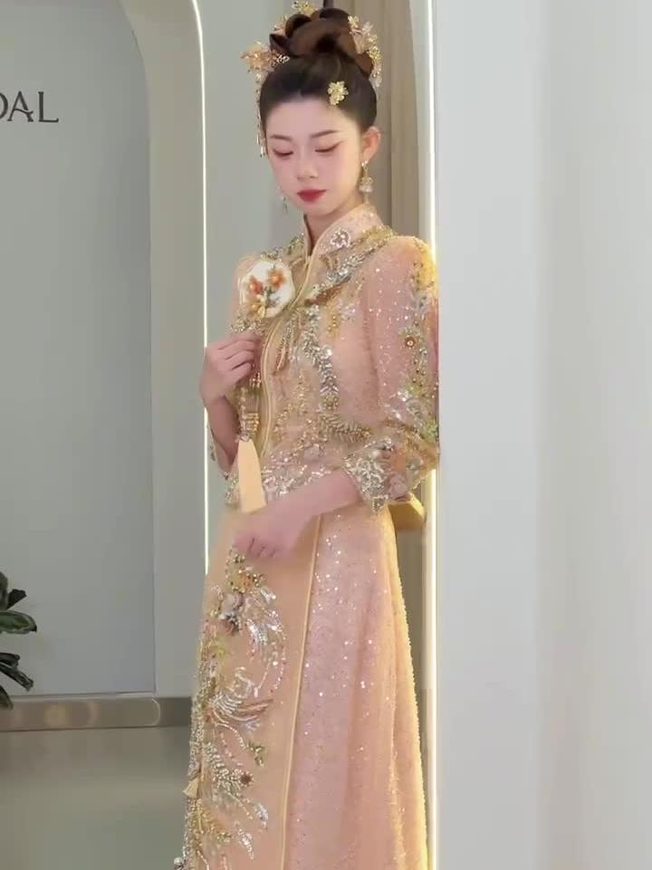 【予你嫁衣馆】精致金色秀禾