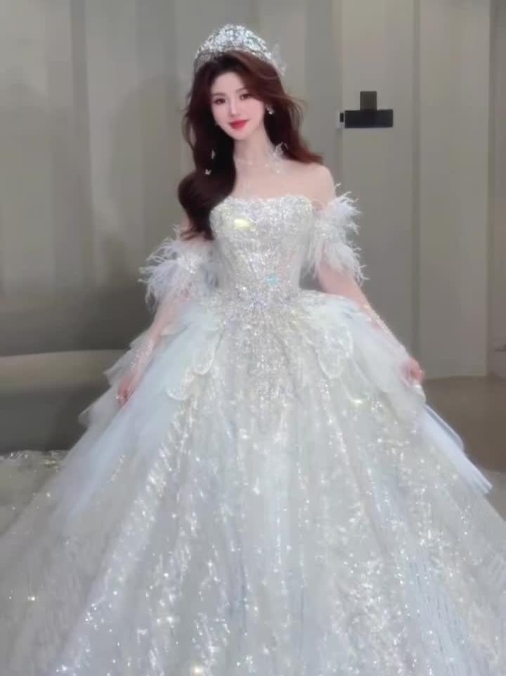仙气飘飘重工婚纱