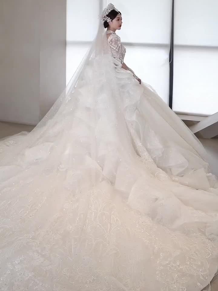 女王嫁衣2023新款订制白纱 