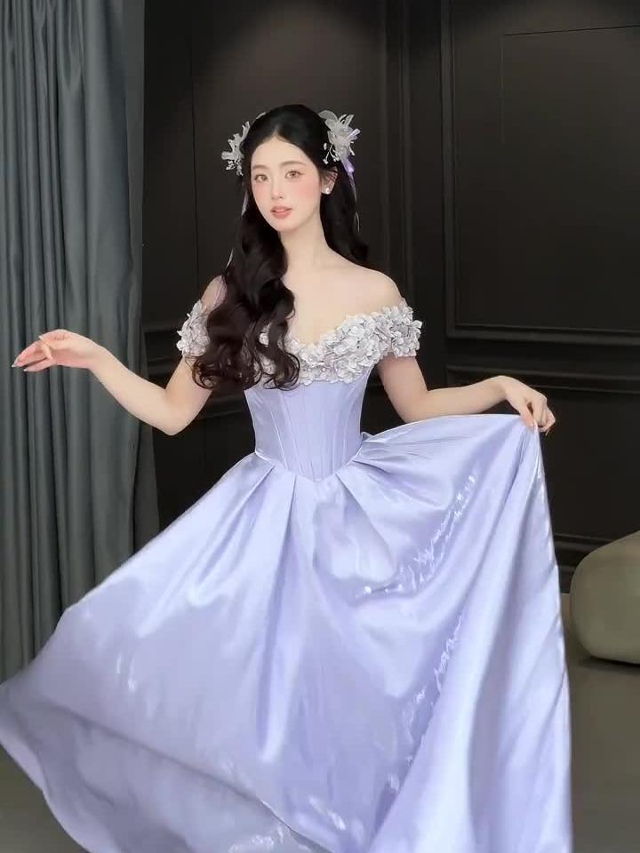 公主的夢(mèng)幻禮服、紫色禮服太美啦！