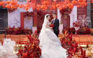 【唯美婚礼】红色庭院西式