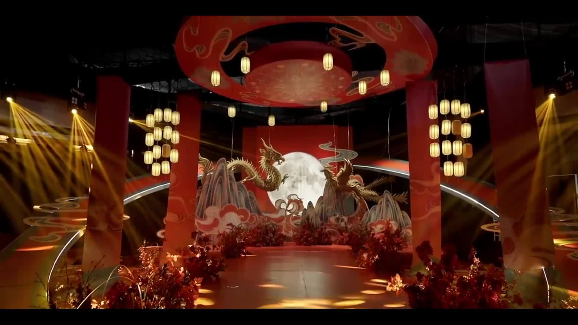 新中式龙凤呈祥婚礼，红韵古韵里的传统盛宴